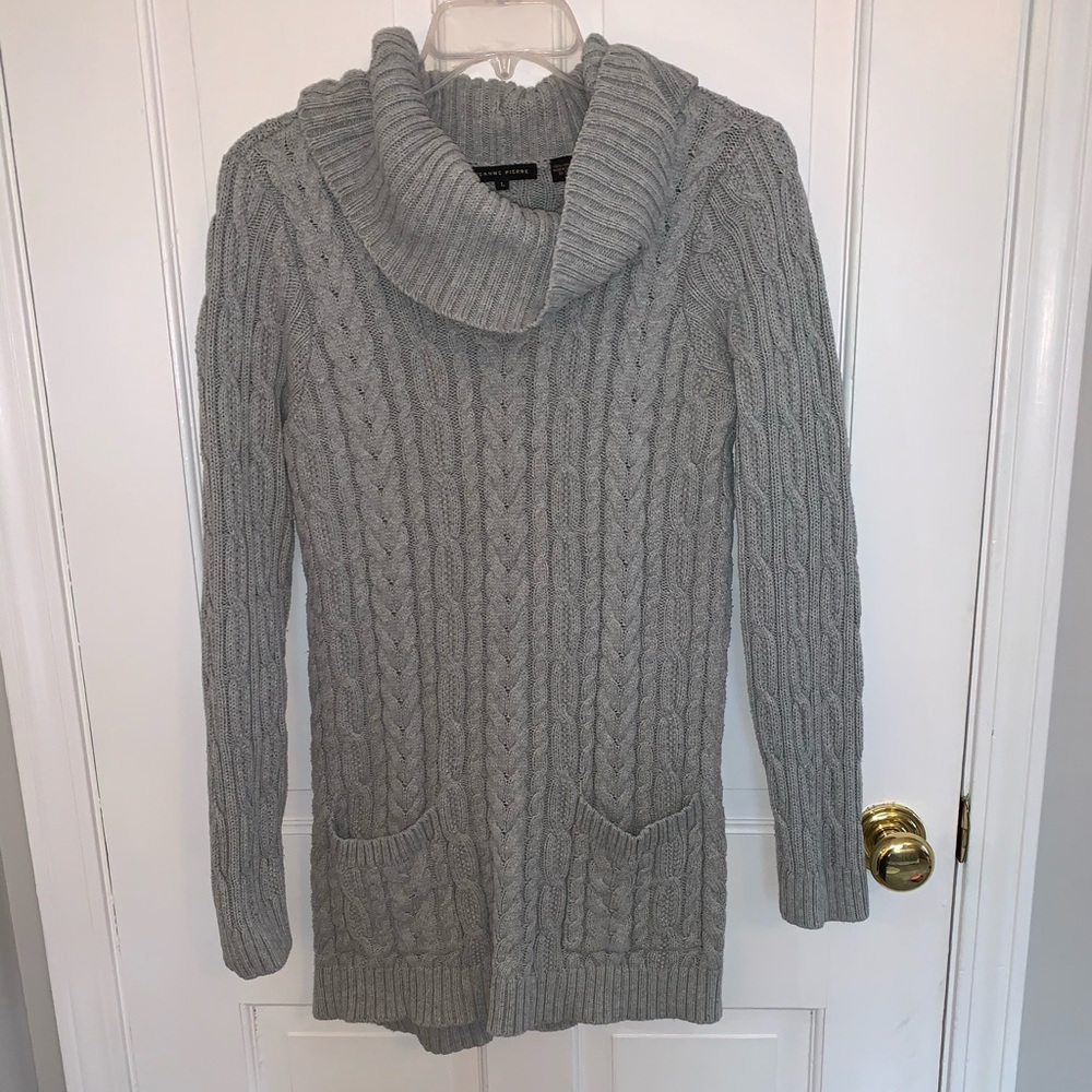 Warm Grey Turtleneck Sweater